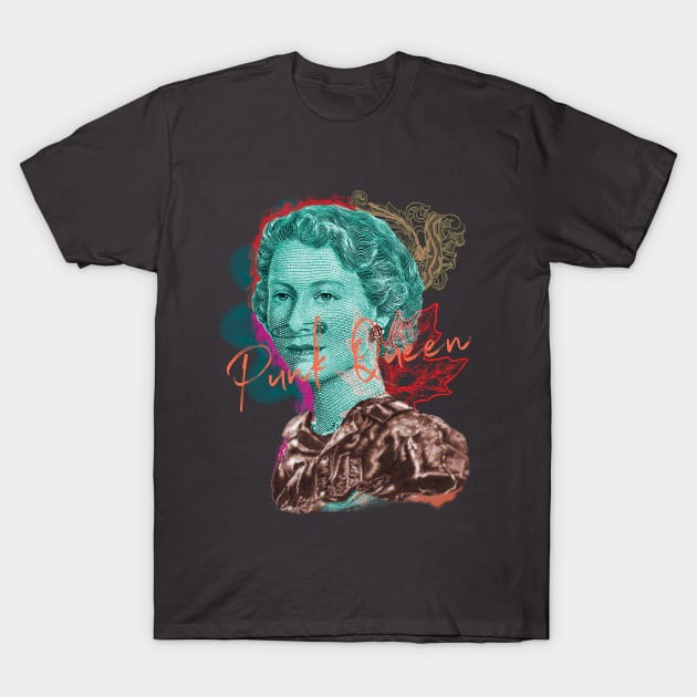 Punk Queen T-Shirt by Midcenturydave